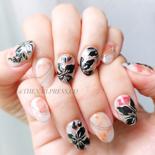 Ebony Bloom Symphony – Short Rounded 17mm