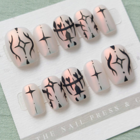 Satin Opal Artistry – Short Square 17mm