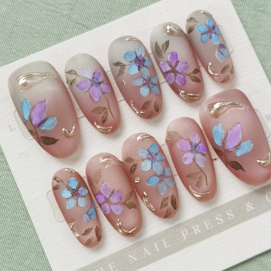 Floral Lustre – Medium Oval 24mm
