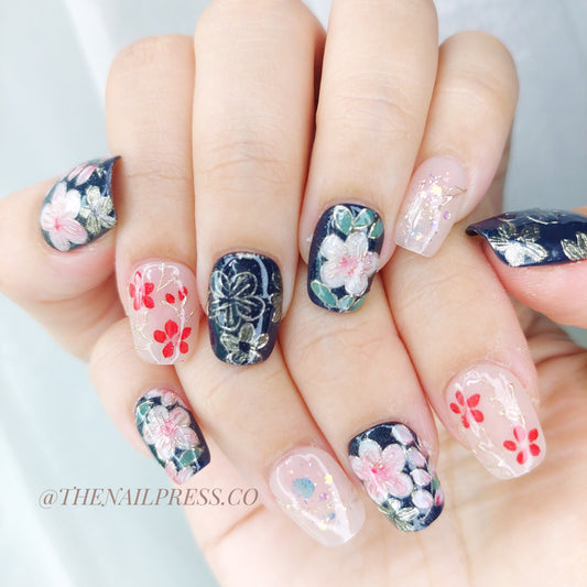 Midnight Cherry Blossoms – Short Ballerina 16.5mm