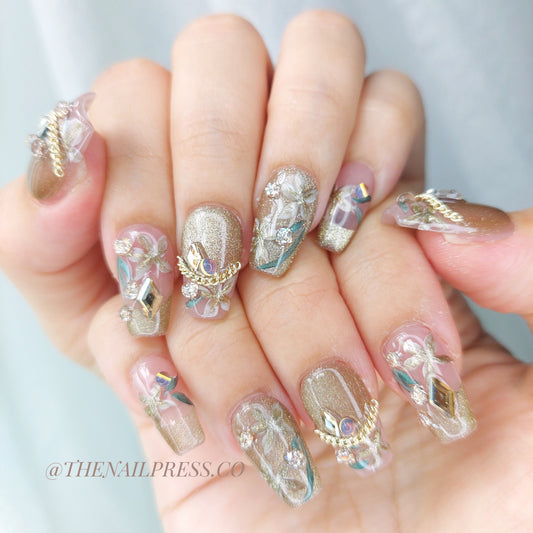 Chained Florals – Short Coffin 20mm