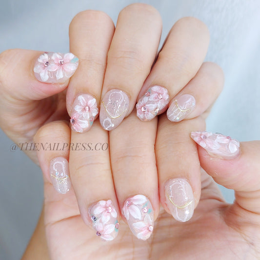 Sweet Floral Fantasy – Short Rounded 17mm