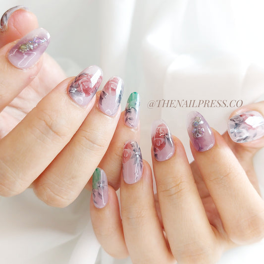 Mist of Roses – Medium Oval Rounded 19mm