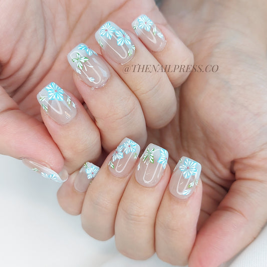 Floral Breeze – Short Square 17mm