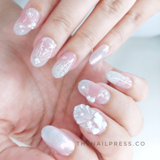 Mermaid Blush – Medium Oval Rounded 19mm