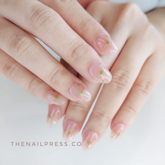 Golden Rumi – Kids Nails | Short Rounded 17mm