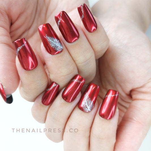 Crimson Silverwave – Medium Square 19mm