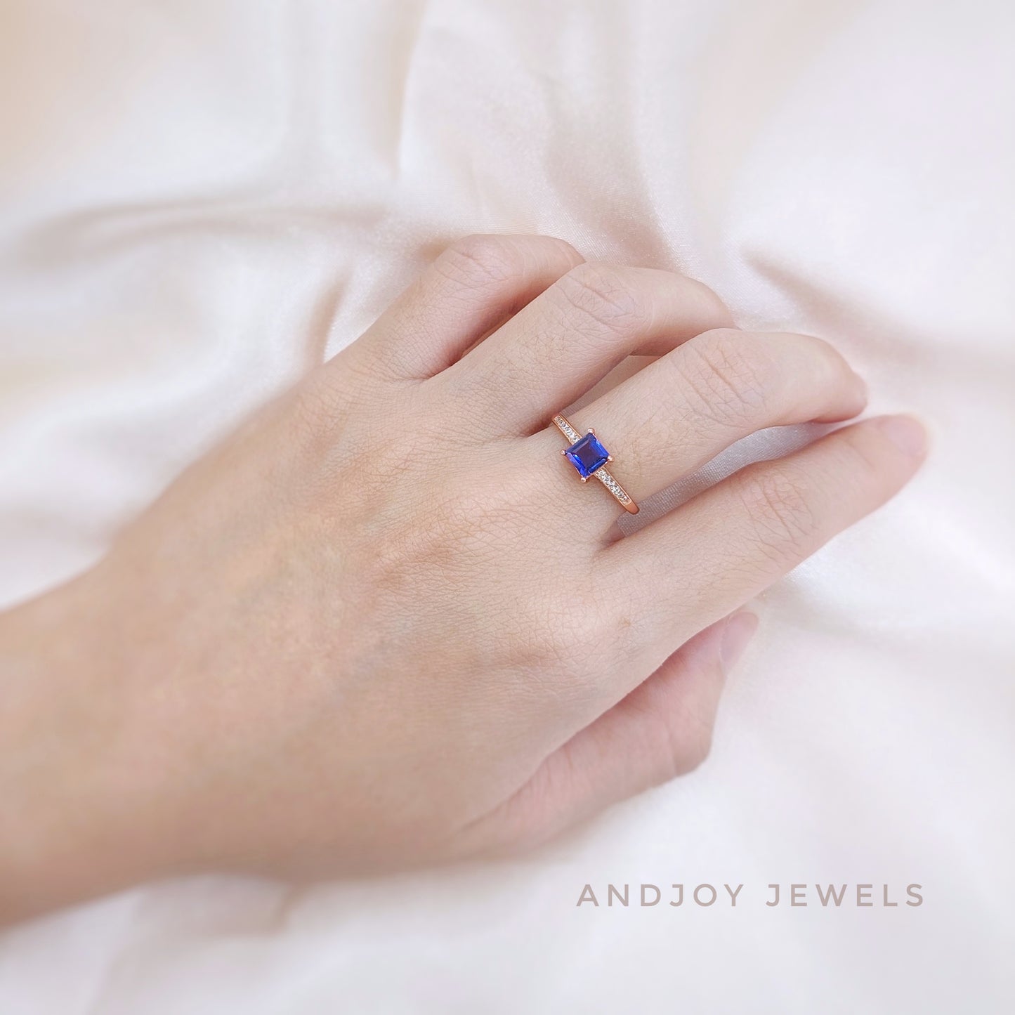 Square Iolite Ring