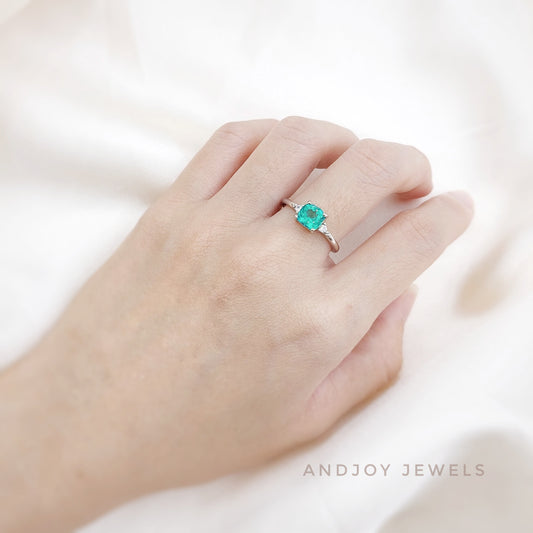 Cushion Mint Apatite Ring
