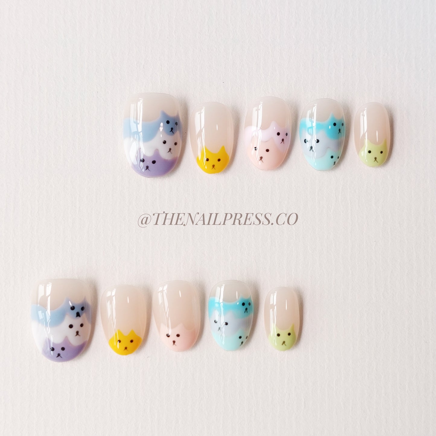 Purrfectly Piled – Kids Nails | Short Rounded 17mm