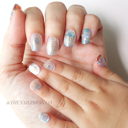 Dazzling Ice Cream – Kids Nails | Short Ballerina 16.5mm