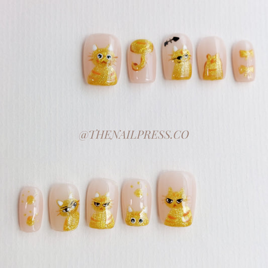 Sassy Tabby – Short Square 17mm