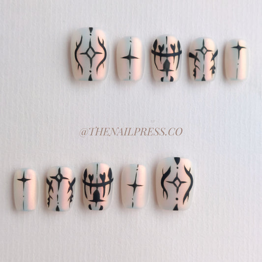 Satin Opal Artistry – Short Square 17mm