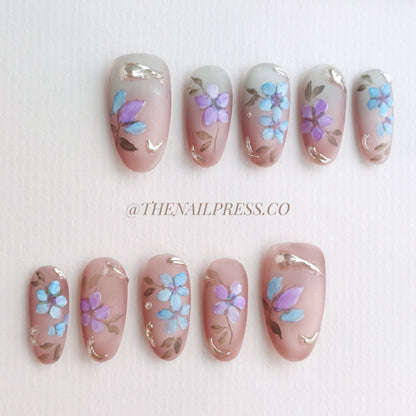 Floral Lustre – Medium Oval 24mm