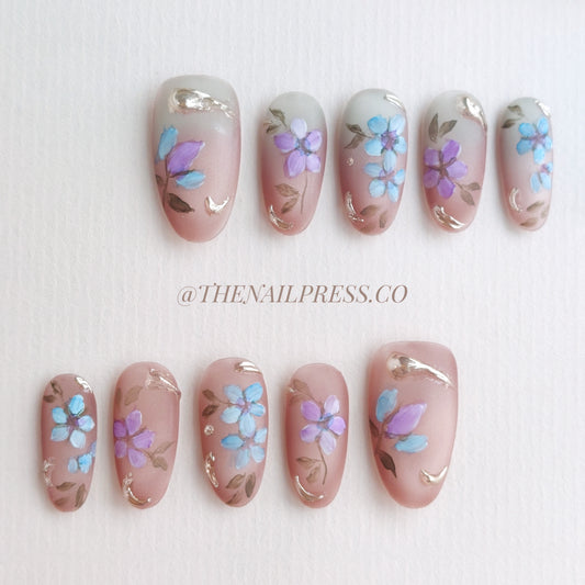 Floral Lustre – Medium Oval 24mm