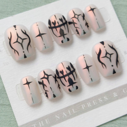 Satin Opal Artistry – Short Square 17mm