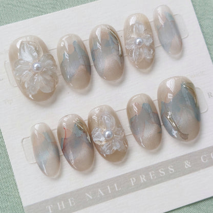 Earthbound Blooms – Medium Oval Rounded 19mm