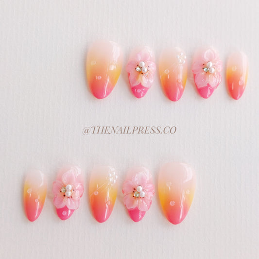 Summer Fiesta Blooms – Short Almond 20mm