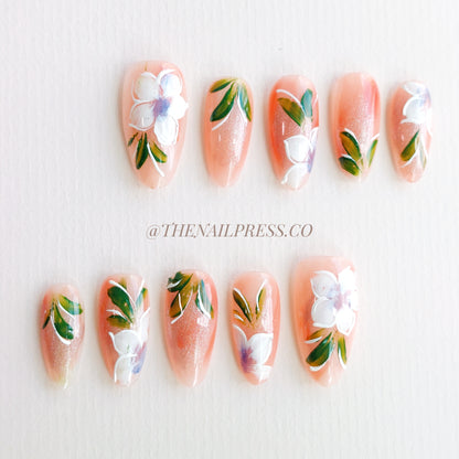 Golden Hour Garden – Medium Almond 26mm