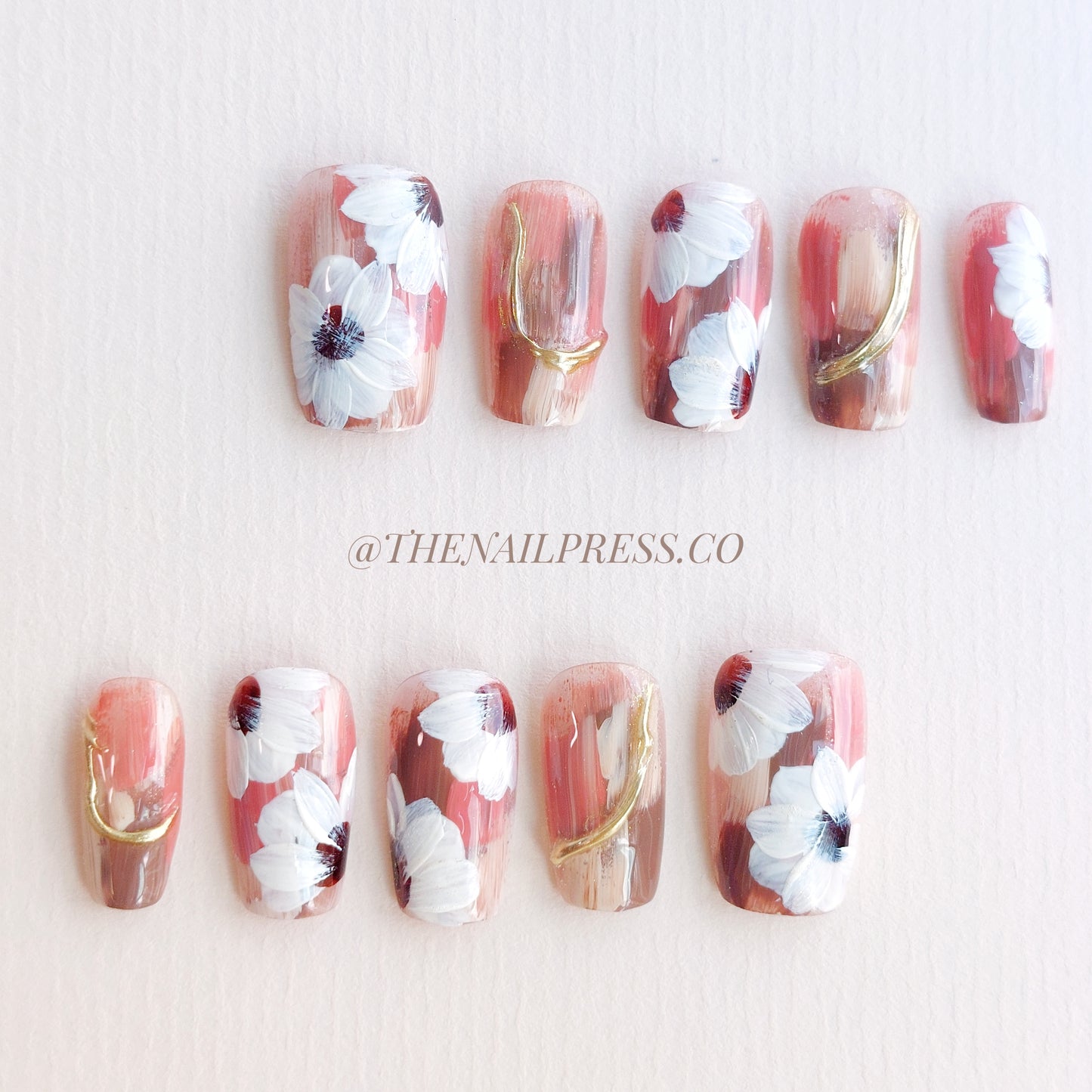 Autumnal Blossom Masterpiece – Medium Square 19mm