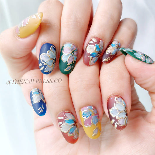 Floral Mirage – Medium Oval Rounded 19mm