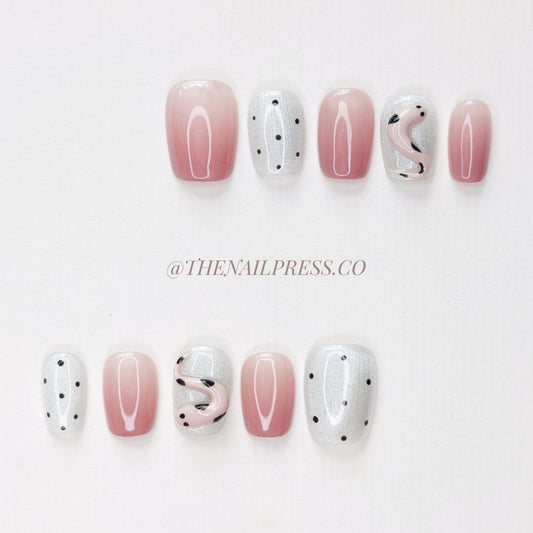 Pink Python Party – Short Ballerina 16.5mm