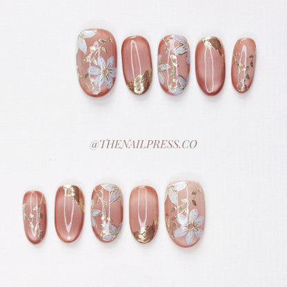 Burnt Amber Bloom – Medium Oval Rounded 19mm