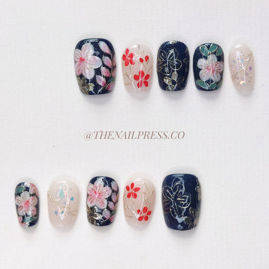 Midnight Cherry Blossoms – Short Ballerina 16.5mm