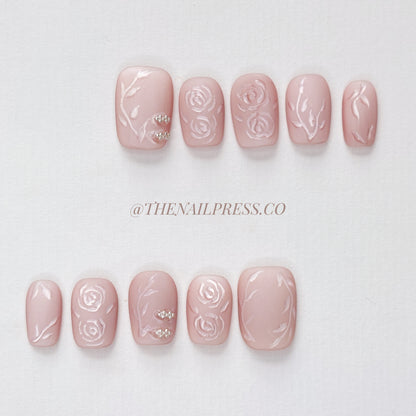 Silk Rose Qipao – Short Square 17mm