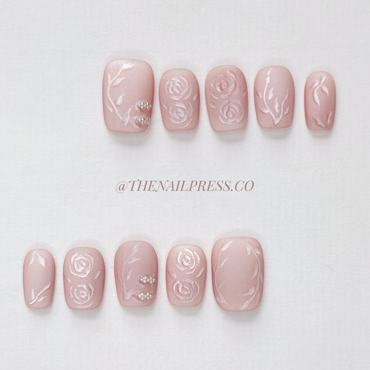 Silk Rose Qipao – Short Square 17mm