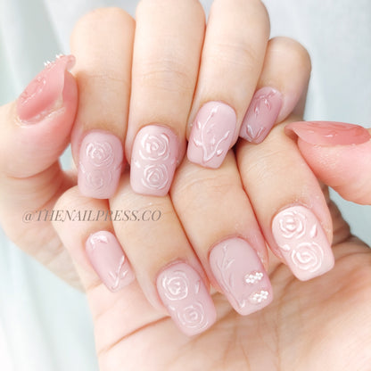 Silk Rose Qipao – Short Square 17mm