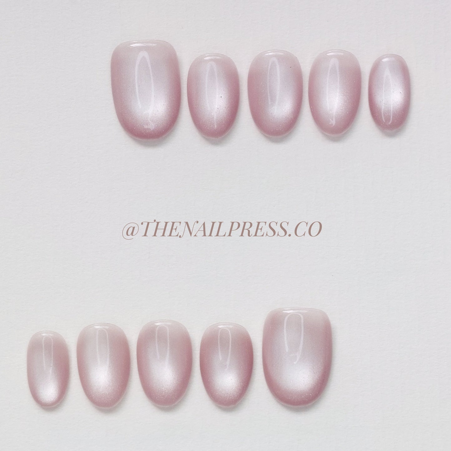 Ballet Pink Cat-Eye – Short Rounded 17mm