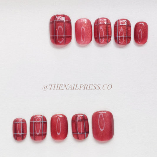 Plaid Affair – Short Squoval 16mm