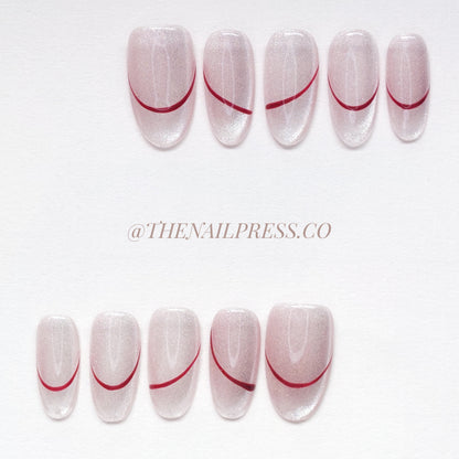 Stroke of Red – Short Oval 21mm