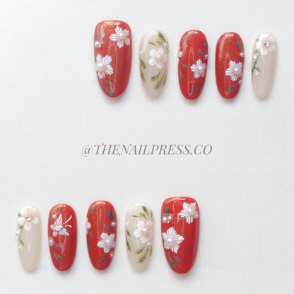 Eastern Embroidery – Medium Oval 24mm