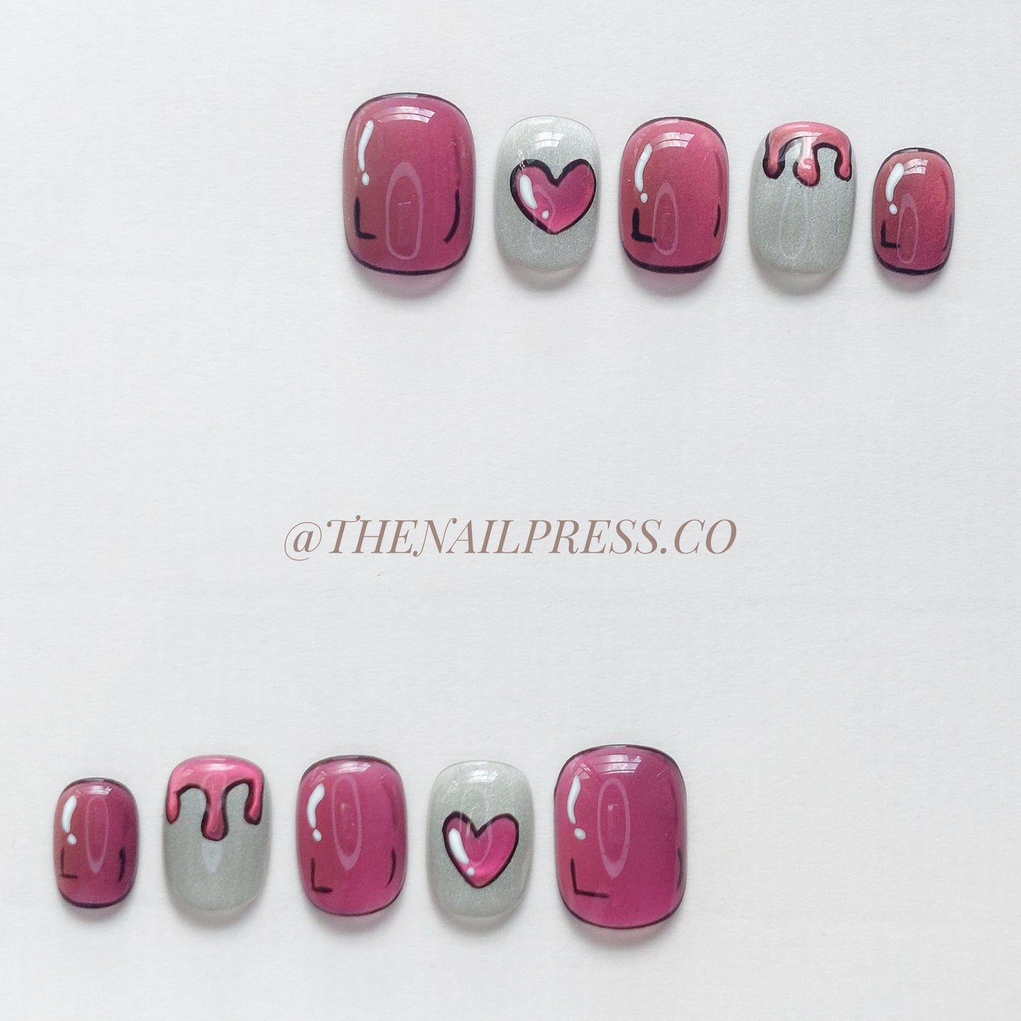 Pop Heart – Short Squoval 16mm