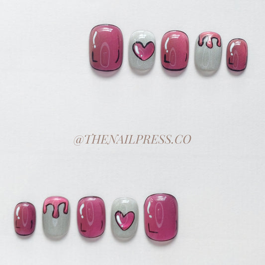 Pop Heart – Short Squoval 16mm