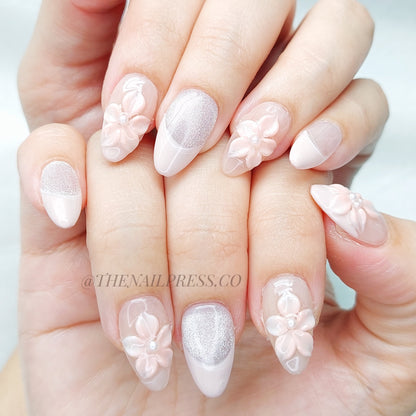 Pink Petal Dreams – Short Almond 20mm
