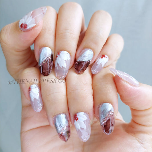 Floral Essence – Medium Oval Rounded 19mm