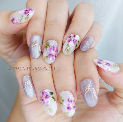 Amethyst Fleur – Medium Oval Rounded 19mm