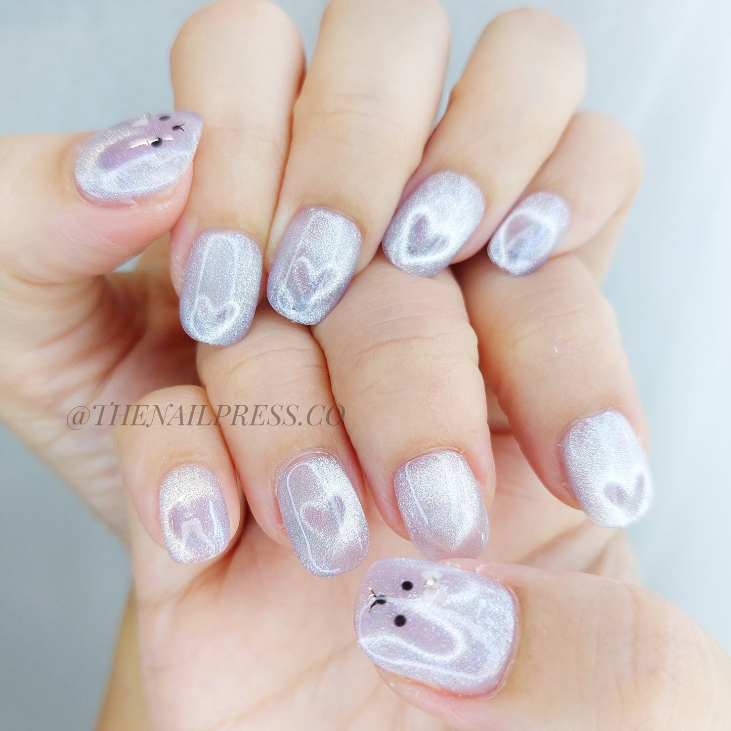 Bunny's Secret Glow – Kids Nails | Short Squoval 16mm