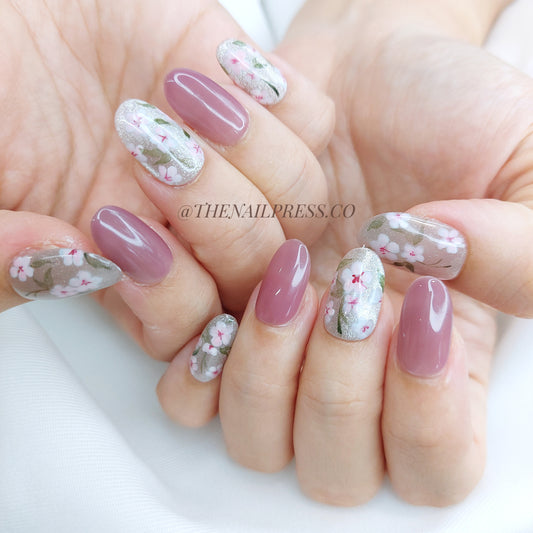 Blushing Plum – Medium Oval Rounded 19mm