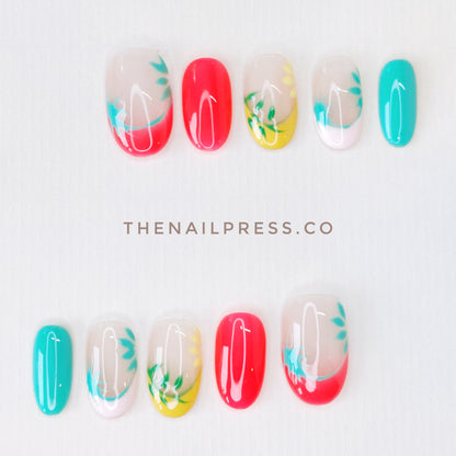 Tropical Canopy – Medium Oval Rounded 19mm