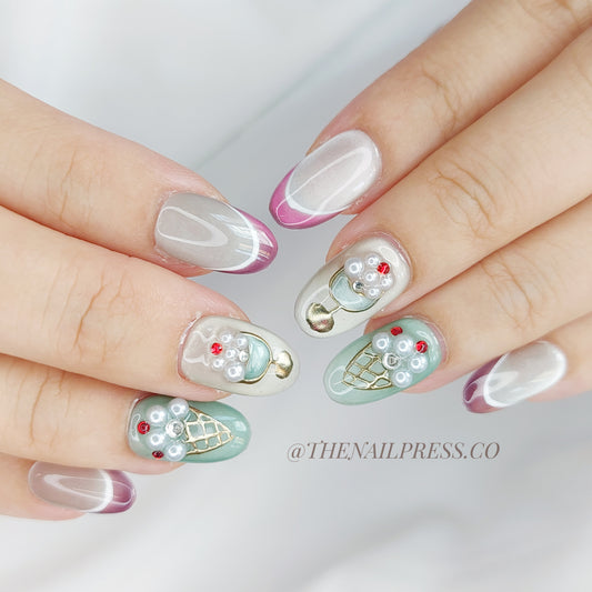 Sundae Funday – Medium Oval Rounded 19mm