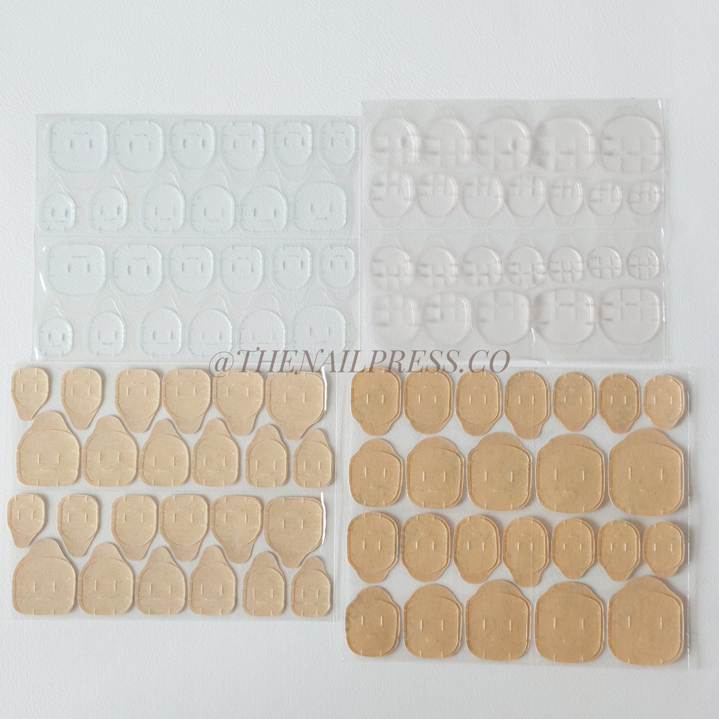Nail Adhesive Tabs – Clear / Brown Back / Kids