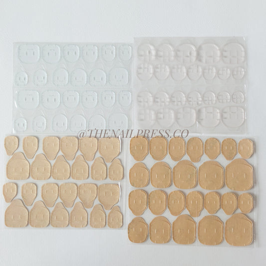 Nail Adhesive Tabs – Clear / Brown Back / Kids