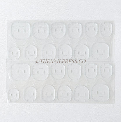 Nail Adhesive Tabs – Clear / Brown Back / Kids