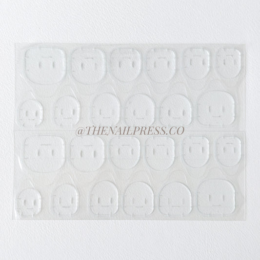 Nail Adhesive Tabs – Clear / Brown Back / Kids