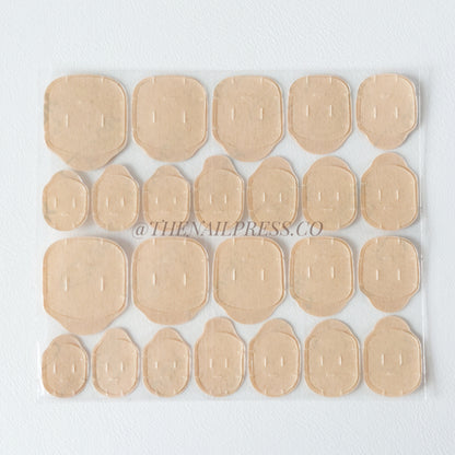 Nail Adhesive Tabs – Clear / Brown Back / Kids