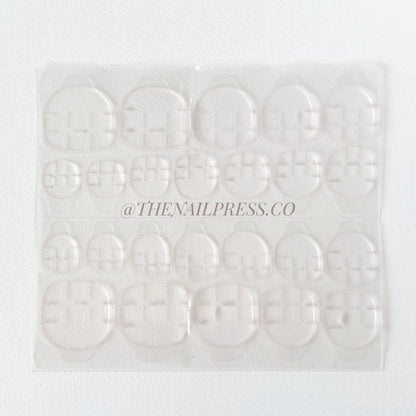 Nail Adhesive Tabs – Clear / Brown Back / Kids